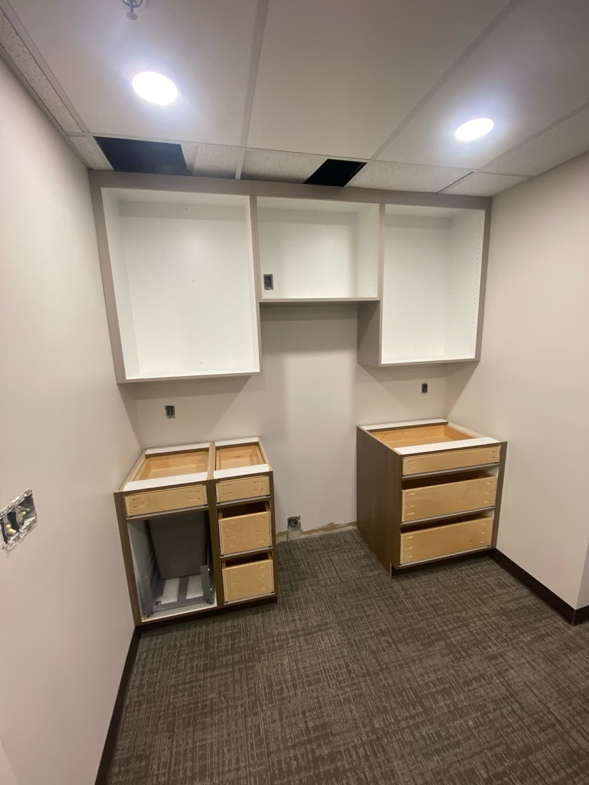 Office buildout — custom cabinetry and built-ins